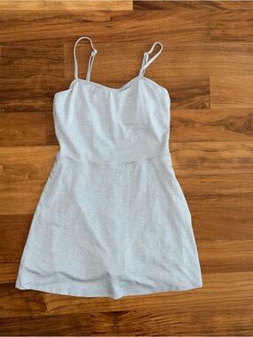 Light Gray Spaghetti Strap Mini Tennis Dress